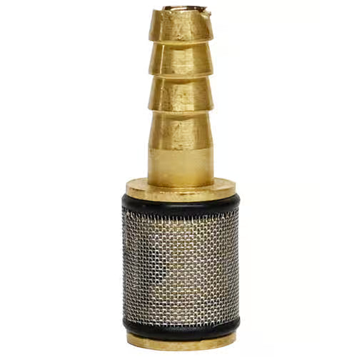 Fluid Controls Filter Screen Foot Valve Strainer with 1/4" Hose Barb Stainless Steel, 60 Mesh Car Wash Superstore