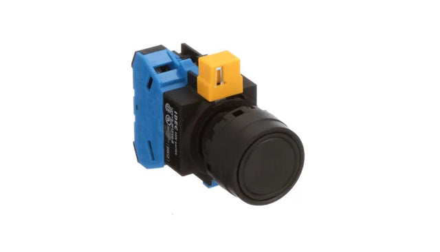 IDEC Corporation HW1B-M1F10-B Pushbutton, HW Series, Plastic Bezel, Flush, Non-Illum, 1NO, Mom, Black Car Wash Superstore