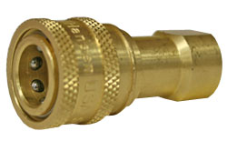 Hansen Quick Coupler Plug Stainless Double Shut-Off Style 3/8" FPT CWS