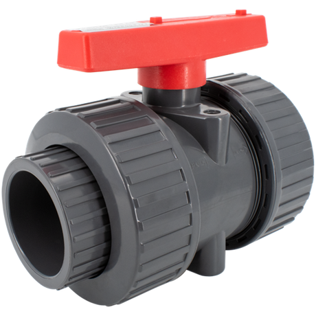 Ball Valve Gray PVC 1-1/2" True Union Car Wash Superstore