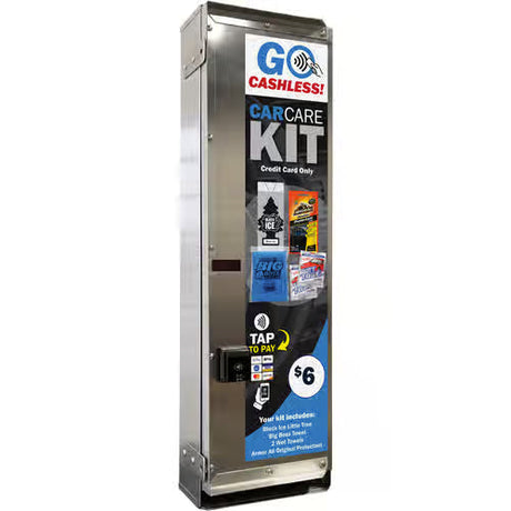 Laurel Metal Single Column, 19 shelves, CryptoTap Plus Credit Card Install, No Coin Acceptor Car Wash Superstore