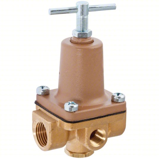 WATTS Compact Water Pressure Regulator,  LF263 Series. 1/2” Lead Free Brass 3-Way Gauge, Reduced Range 3-50 psi Car Wash Superstore