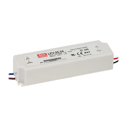 Power Supply; AC-DC; 12V; 3A; 100-264VIn; Sealed; Pnl Mnt; LED Driver; 36W; LPV-35 Series Car Wash Superstore