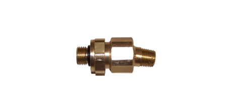Brass Ball Joint Fitting 9/16-18SAE X 1/4MPT, MAX 2000PSI Car Wash Superstore