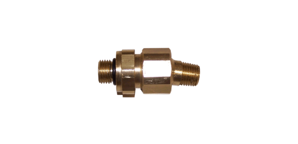 Brass Ball Joint Fitting 9/16-18SAE X 1/4MPT, MAX 2000PSI Car Wash Superstore