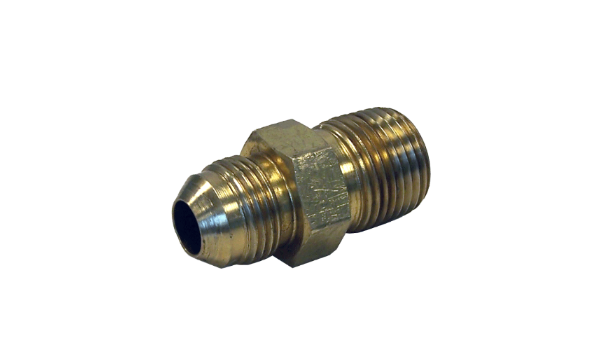 Motor City Hydraulic adapter fitting, straight, brass, hex, 1/2" JIC x 1/2" MPT