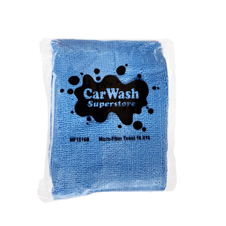 CWS 16'' x 16'' Blue Microfiber Wrapped Towel
