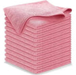 Quick Dry 16'' x 16'' Pink Extra Plush Microfiber Wrapped Towel Bulk Quick Dry
