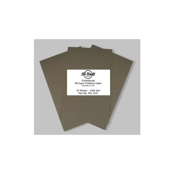 Microgrit Finishing Paper - 1500 Grit - 25 Pack - 9"x5.5" Car Wash Superstore
