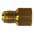 CWS Brass 45° SAE 3/8'' x 3/8'' Straight Female Connecting Adapter Pipe Fitting CWS