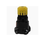 Parker Mini Regulator 1/4 NPT Port, Zinc,
2 to 125 psi Range, 300 Max psi Supply Pressure, 1/8" Gauge Port Thread, 1.65" Wide x 2.88" High, Yellow Adjustment Knob Car Wash Superstore