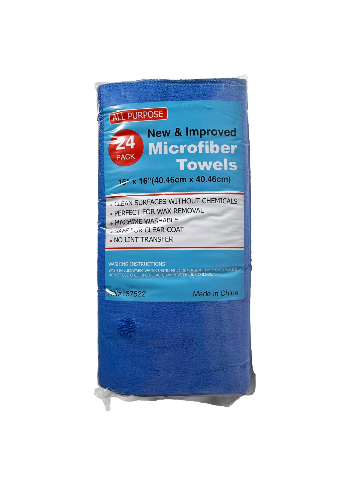 Quick Dry 16'' x 16'' Royal Blue Microfiber Towel Quick Dry