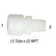 Male Connector, 3/8in Tube x 1/4in MPT, Thermoplastic, N6MC4 Car Wash Superstore