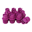 FanJet Flat Fan Nozzle 65°, 1/4in MPT, 0.80GPM @40PSI, Purple, PVDF, 90A2CM08E65, Pack of 10 Car Wash Superstore
