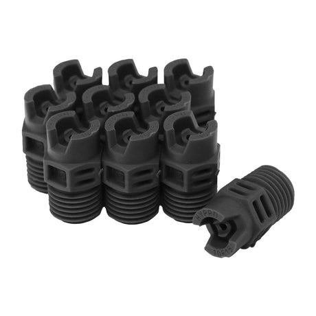 FanJet Flat Fan Nozzle 15°, 1/4in MPT, 1.00GPM @40PSI, PVDF, Pack of 10, Gray Car Wash Superstore