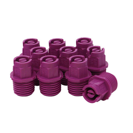 FanJet Flat Fan Nozzle 80°, 1/4in MPT, 0.80GPM @40PSI, PVDF, 90A2CM06E80, Pack of 10 Sonny's