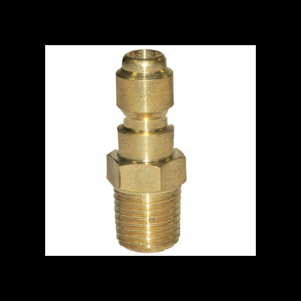 Quick-Disconnect Plug, 3/8in MPT, 2800PSI, Brass Car Wash Superstore