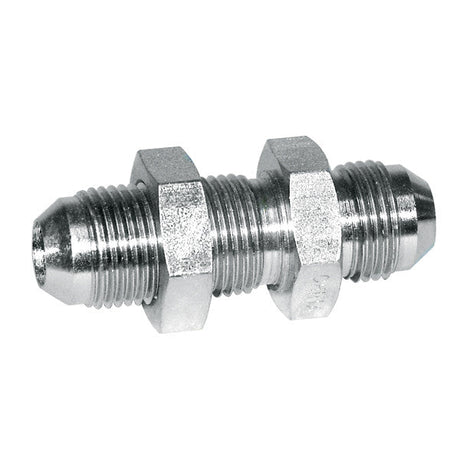 Union Bulkhead, 1/2in Male JIC x 1/2in Male JIC, Steel Zinc Coated Car Wash Superstore