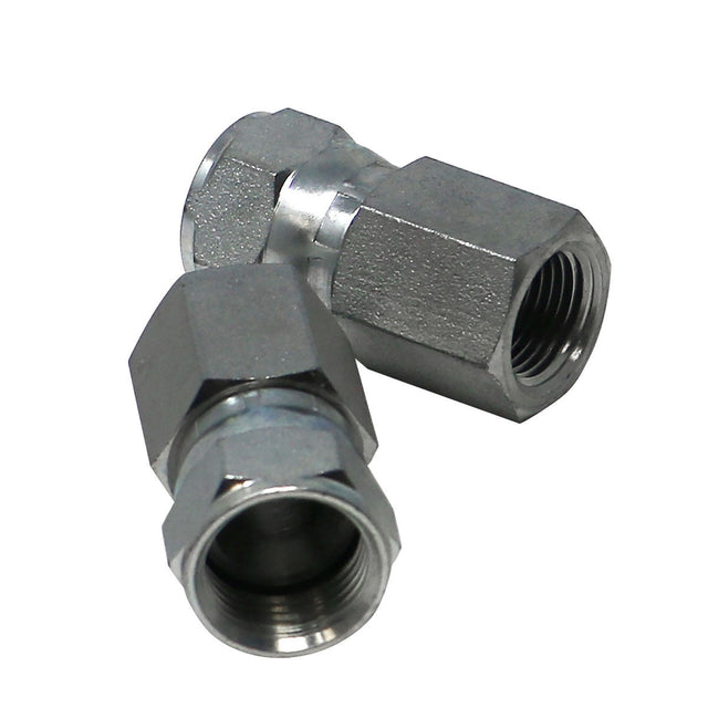 Swivel Adapter, 3/8in FPT x 1/2in Female JIC, Steel Zinc Coated, 6506-8-6 Car Wash Superstore