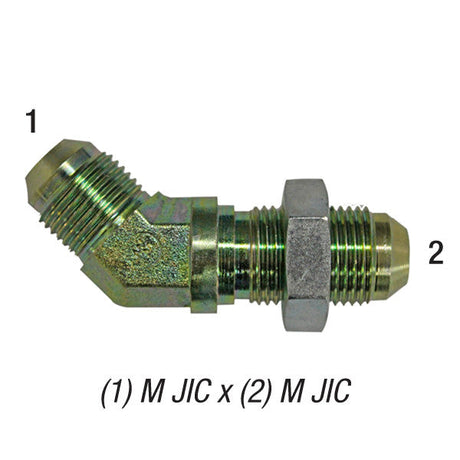 Bulkhead 2702-8 Elbow 45° M JIC 1/2in Sonny's