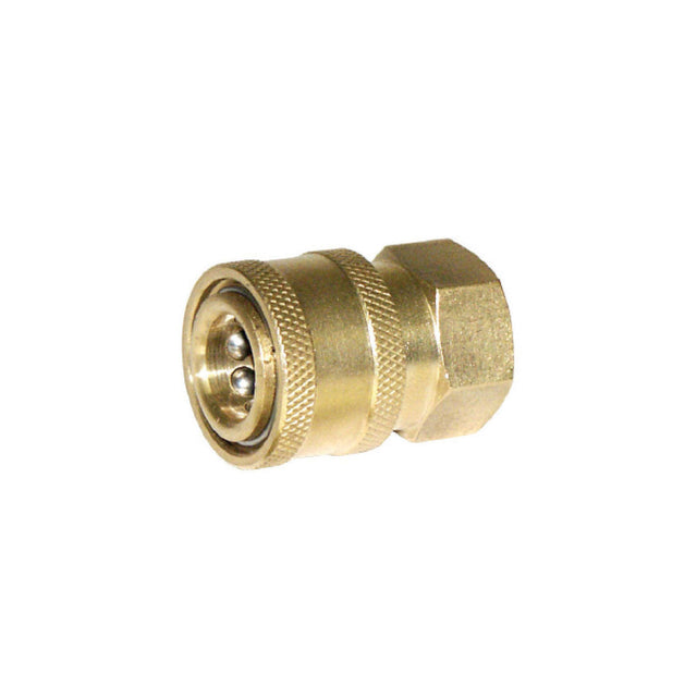 Quick-Disconnect Socket, 3/8in FPT, 4200PSI, Brass Car Wash Superstore