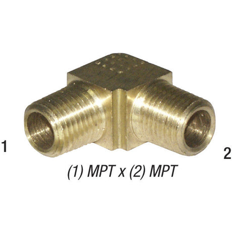 90° elbow, 3/8in MPT x 3/8in MPT, Brass, 28-270 Sonny's