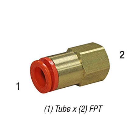 Female Connector 3/8in. Tube x 1/4in. FPT, 145PSI, SMC One Touch Fitting KQ2F11-35A (pack of 10) Car Wash Superstore