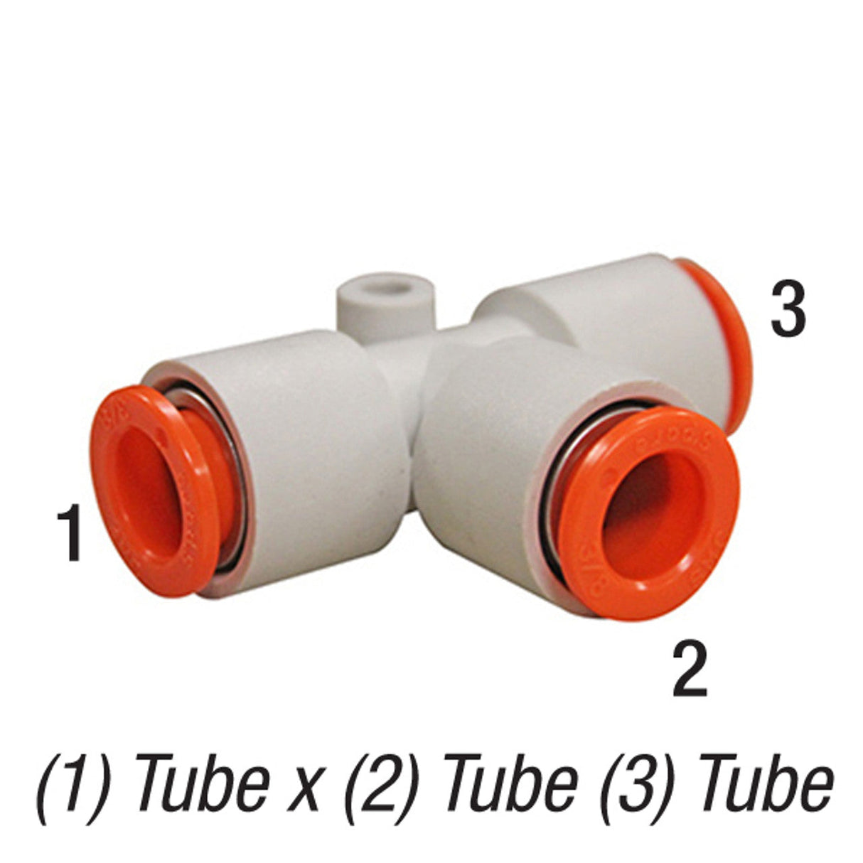 Union Tee, 3/8in Tube, 145PSI, Pack of 10, SMC One Touch Fitting KQ2T11-00A Car Wash Superstore