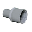 Vacuum Cuff Reducer, 2in Threaded I.D. x 1.5in I.D. Smooth Nozzle Adapter, Gray, VC215S for a 2in Vacuum Hose Car Wash Superstore