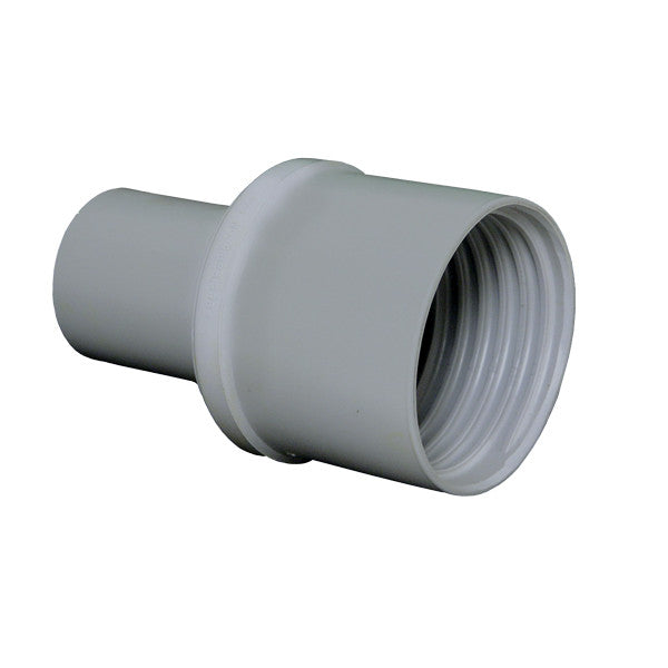 Vacuum Cuff Reducer, 2in Threaded I.D. x 1.5in I.D. Smooth Nozzle Adapter, Gray, VC215S for a 2in Vacuum Hose Car Wash Superstore