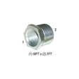 Hex Reducer Bushing, 1-1/4in MPT x 3/4in FPT, Steel Zinc Coated, 5406-20-12 Sonny's