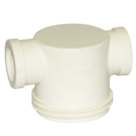 Replacement In-Line Strainer Top Cover, Inlet/Outlet Port 1-1/2in FPT, White Nylon, RVF2424TN Sonny's