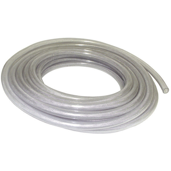 Clear Braided Hose 19/32in O.D. x 3/8in I.D. Roll of 100ft Car Wash Superstore