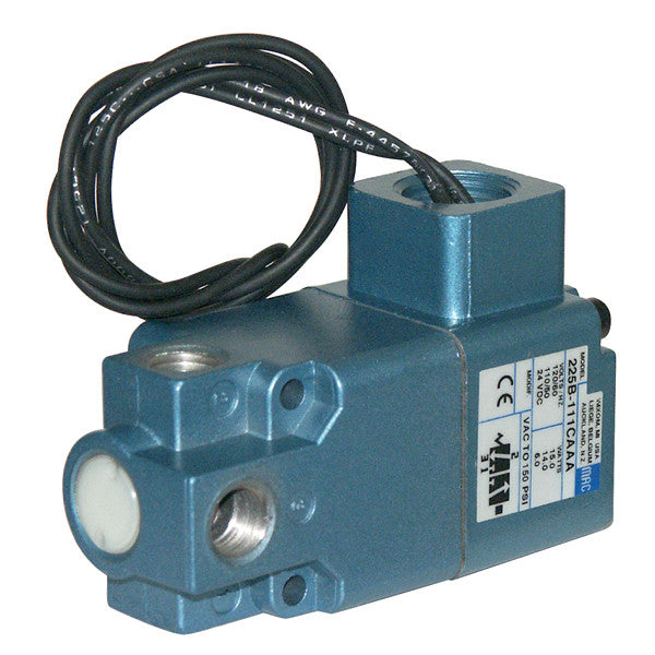 Mac Steel 3-Way 120 VAC Normally Closed Pneumatic Solenoid Valve Mac