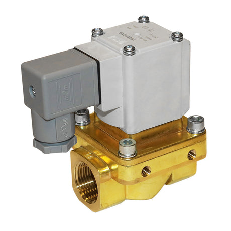 Solenoid Valve, 1in FPT, Normally Closed with DIN Coil, D110VAC, Brass Body, SMC VXZ262KJB SMC