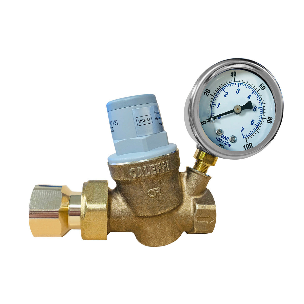 Water Pressure Regulator, 3/4in FPT Inlet and Outlet, 2in Face, Working Pressure 15-85PSI, 140°F, PR34-NPT Car Wash Superstore