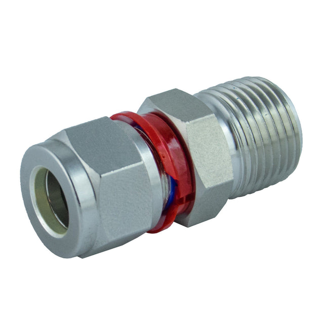 Union Tube, 1/2in Tube x 1/2in MPT, Stainless Steel, Mako Sonny's