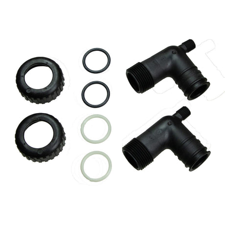Velocity 90° Tube Adapter, 1in MPT, PVC, Pack of 2, 350-100-CP Sonny's