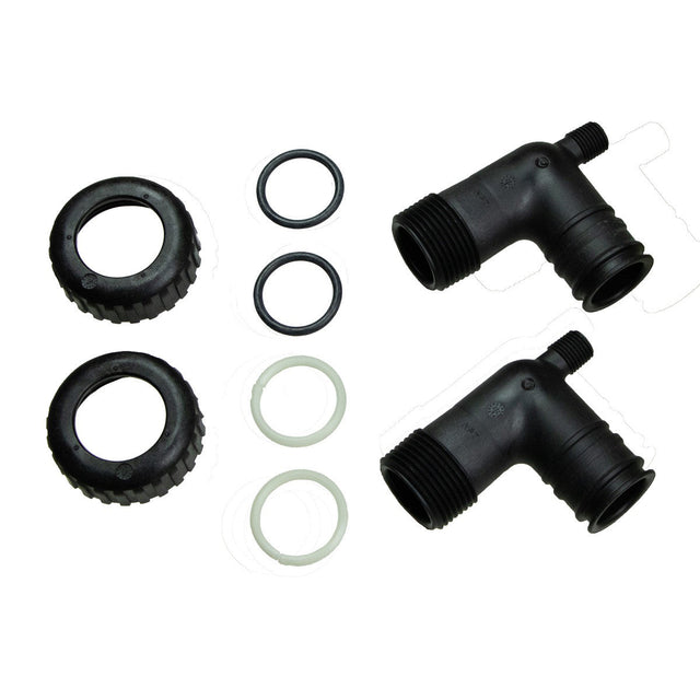 Velocity 90° Tube Adapter, 1in MPT, PVC, Pack of 2, 350-100-CP Sonny's