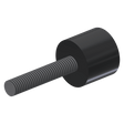Peco Stop Rubber Black 1 1/2" DIA x 1 14" Long (1/2"-13 x 3 Bolt), 228536 Sonny's