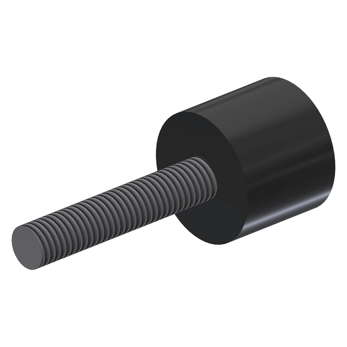 Peco Stop Rubber Black 1 1/2" DIA x 1 14" Long (1/2"-13 x 3 Bolt), 228536 Sonny's