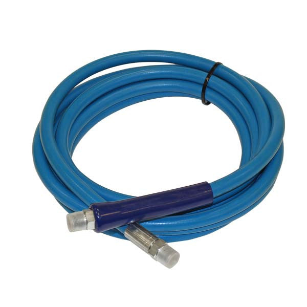 Single Wire Braid Hose Assembly, Non-Marking, 3/8in x 50ft, with Fittings, Blue Car Wash Superstore