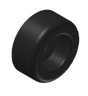 UHMW Small Button Bumper, 9/32 I.D. Black Car Wash Superstore