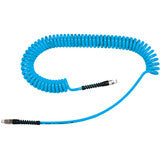 Technithane Poly Light Blue 1/4'' x 30' Auto Spiral Hose Technithane
