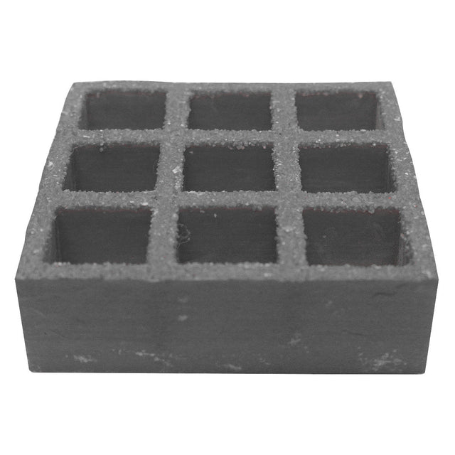 Grating Square Mesh Molded with Grit Surface, 4ft L x 3ft W x 1-1/2 Thick, Fiberglass, Gray Car Wash Superstore