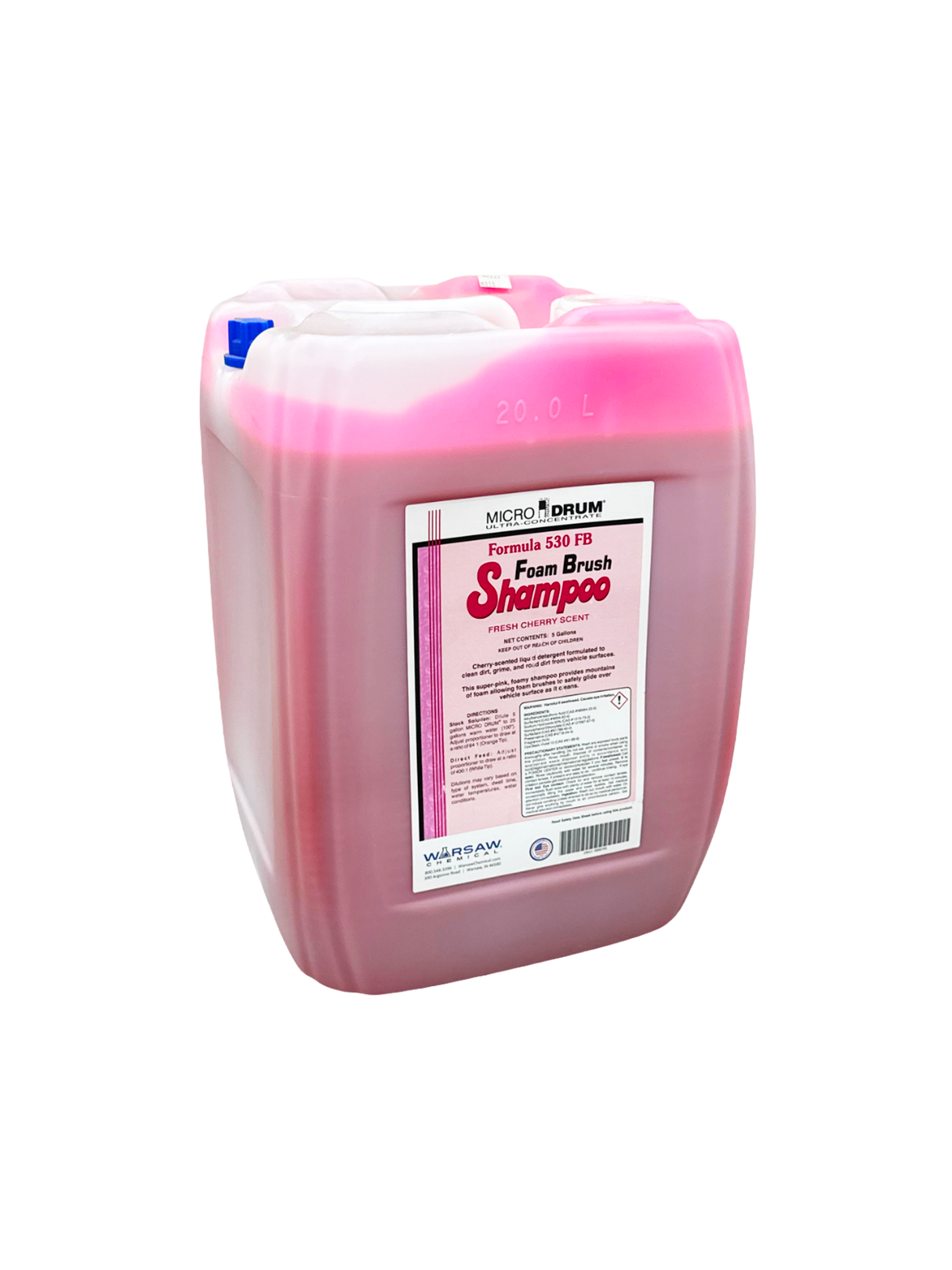 5 Gallon Micro  Pink Foam Brush Concentrate-Cherry Scent - Formula 530 FB