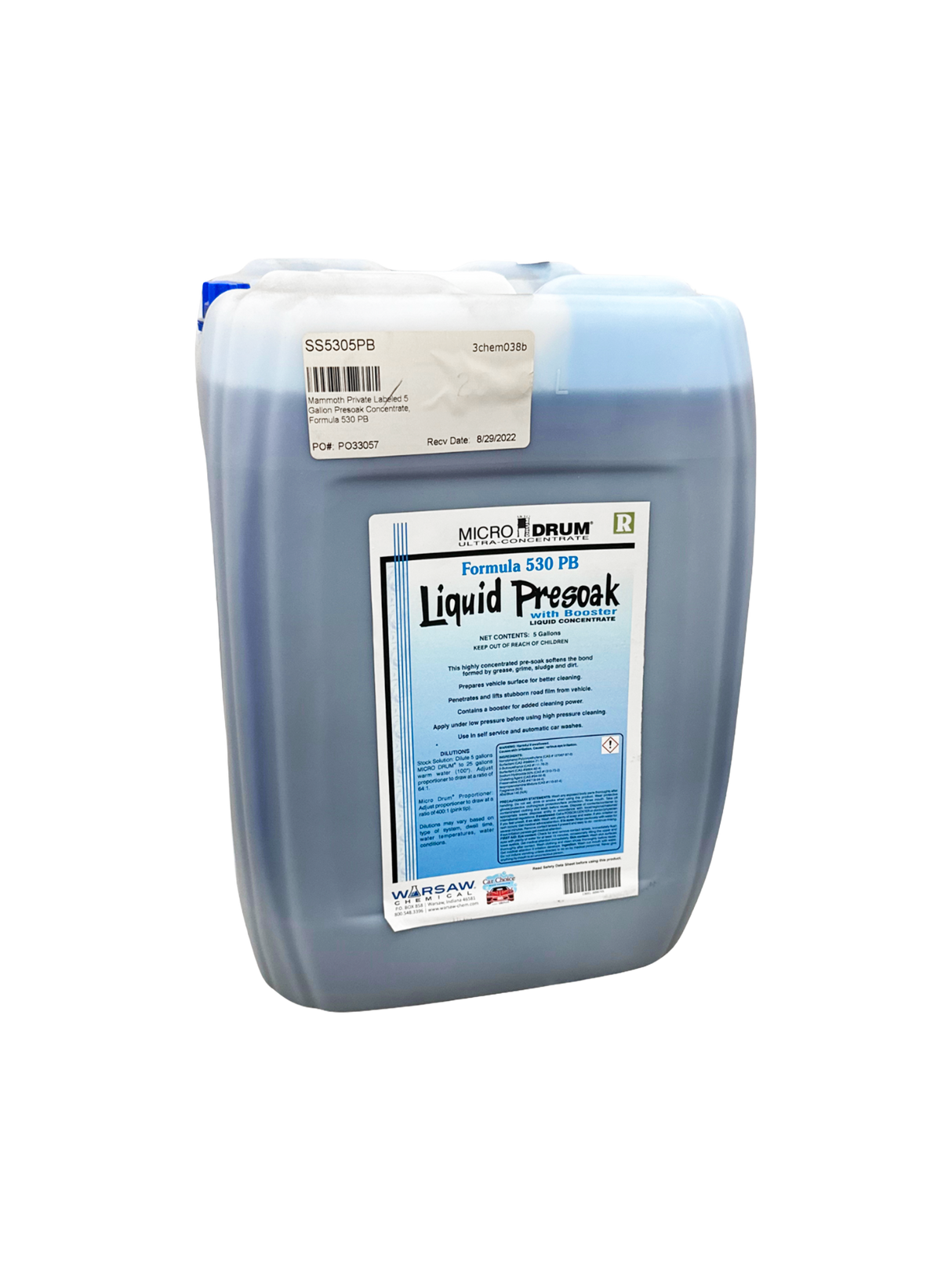 5 Gallon Micro Presoak Concentrate Formula 530PB