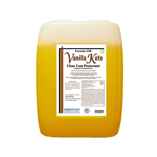 Formula 538 Vanilla Kote Clear Coat Protectant 15 Gallon Car Wash Superstore