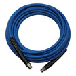 Hose 125' x 1/4' Single Wire Braid Blue, 3000 PSI, with (1) SS Female Plug QC and (1) SS Female Socket Car Wash Superstore
