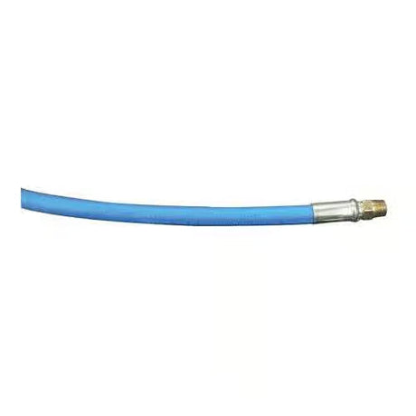 Hose 17' x 3/8" Blue Single Wire with 3/8" MPT, 4000 PSI, 250 Degree Rating, (1) Hose Guard Car Wash Superstore